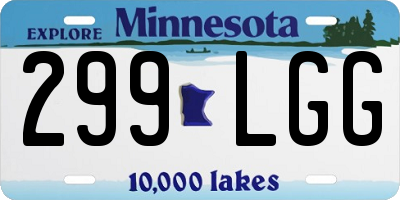MN license plate 299LGG