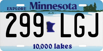 MN license plate 299LGJ