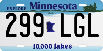 MN license plate 299LGL