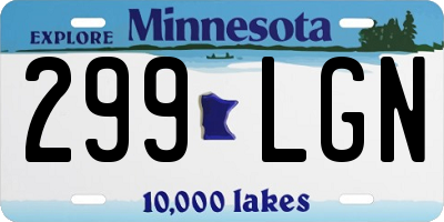 MN license plate 299LGN