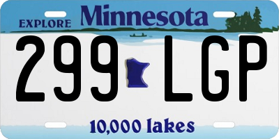 MN license plate 299LGP