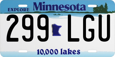 MN license plate 299LGU