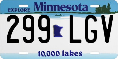 MN license plate 299LGV