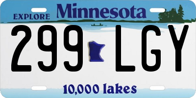 MN license plate 299LGY