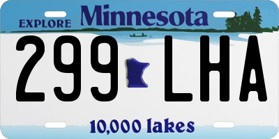 MN license plate 299LHA