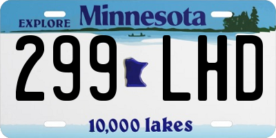 MN license plate 299LHD