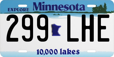 MN license plate 299LHE