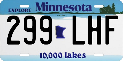 MN license plate 299LHF