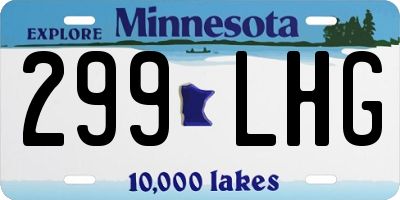 MN license plate 299LHG