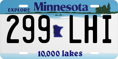 MN license plate 299LHI
