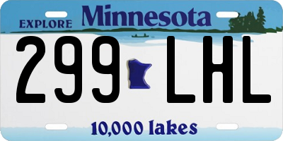 MN license plate 299LHL