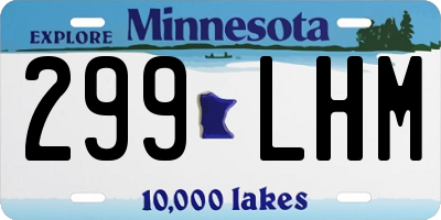 MN license plate 299LHM