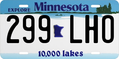 MN license plate 299LHO