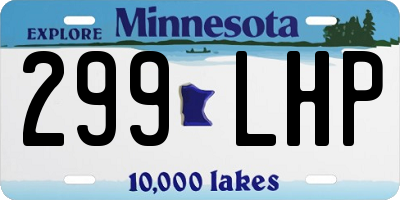 MN license plate 299LHP