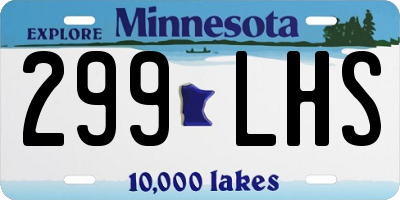 MN license plate 299LHS