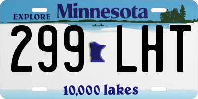 MN license plate 299LHT