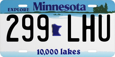 MN license plate 299LHU