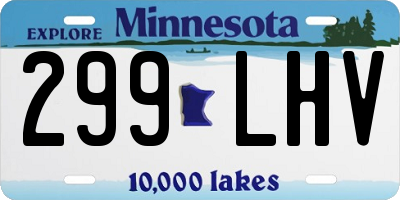 MN license plate 299LHV