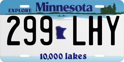 MN license plate 299LHY