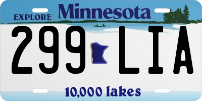MN license plate 299LIA