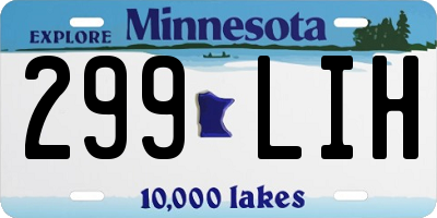 MN license plate 299LIH