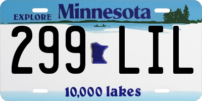 MN license plate 299LIL