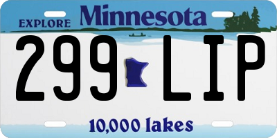 MN license plate 299LIP