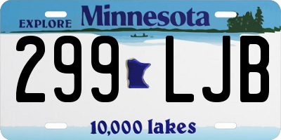 MN license plate 299LJB