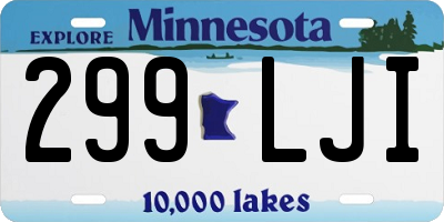 MN license plate 299LJI
