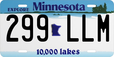 MN license plate 299LLM