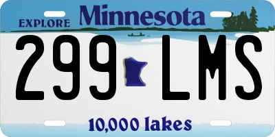MN license plate 299LMS