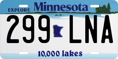MN license plate 299LNA