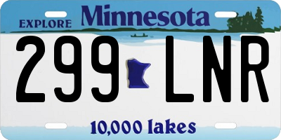 MN license plate 299LNR