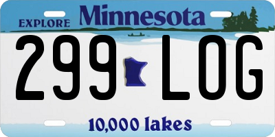 MN license plate 299LOG
