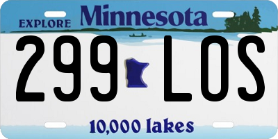 MN license plate 299LOS