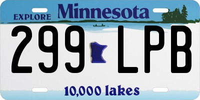 MN license plate 299LPB