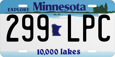 MN license plate 299LPC