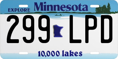 MN license plate 299LPD