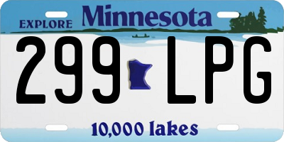 MN license plate 299LPG