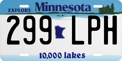 MN license plate 299LPH