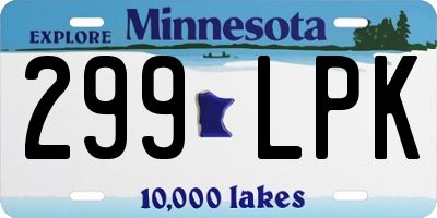 MN license plate 299LPK