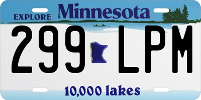 MN license plate 299LPM