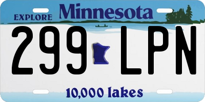 MN license plate 299LPN
