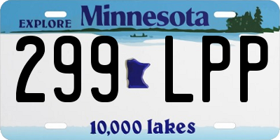 MN license plate 299LPP