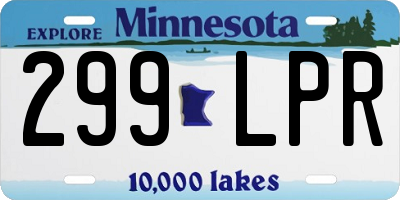 MN license plate 299LPR