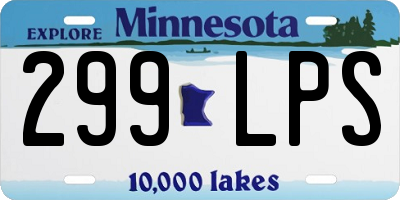 MN license plate 299LPS
