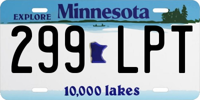 MN license plate 299LPT