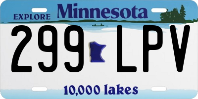 MN license plate 299LPV