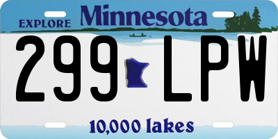 MN license plate 299LPW