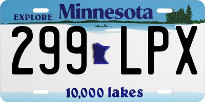 MN license plate 299LPX